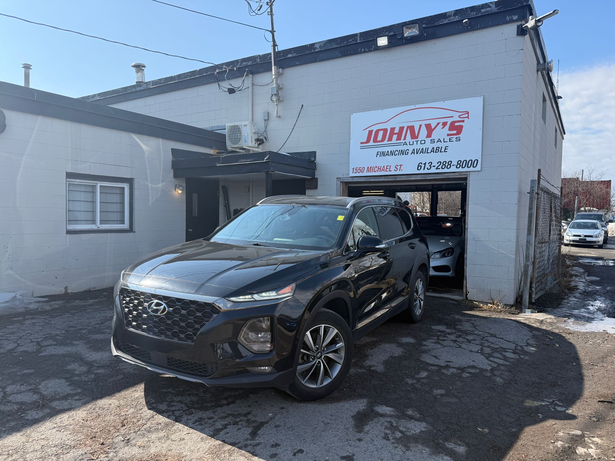 Black 2019 Hyundai Santa Fe SUV / Crossover All-Wheel Drive Automatic
