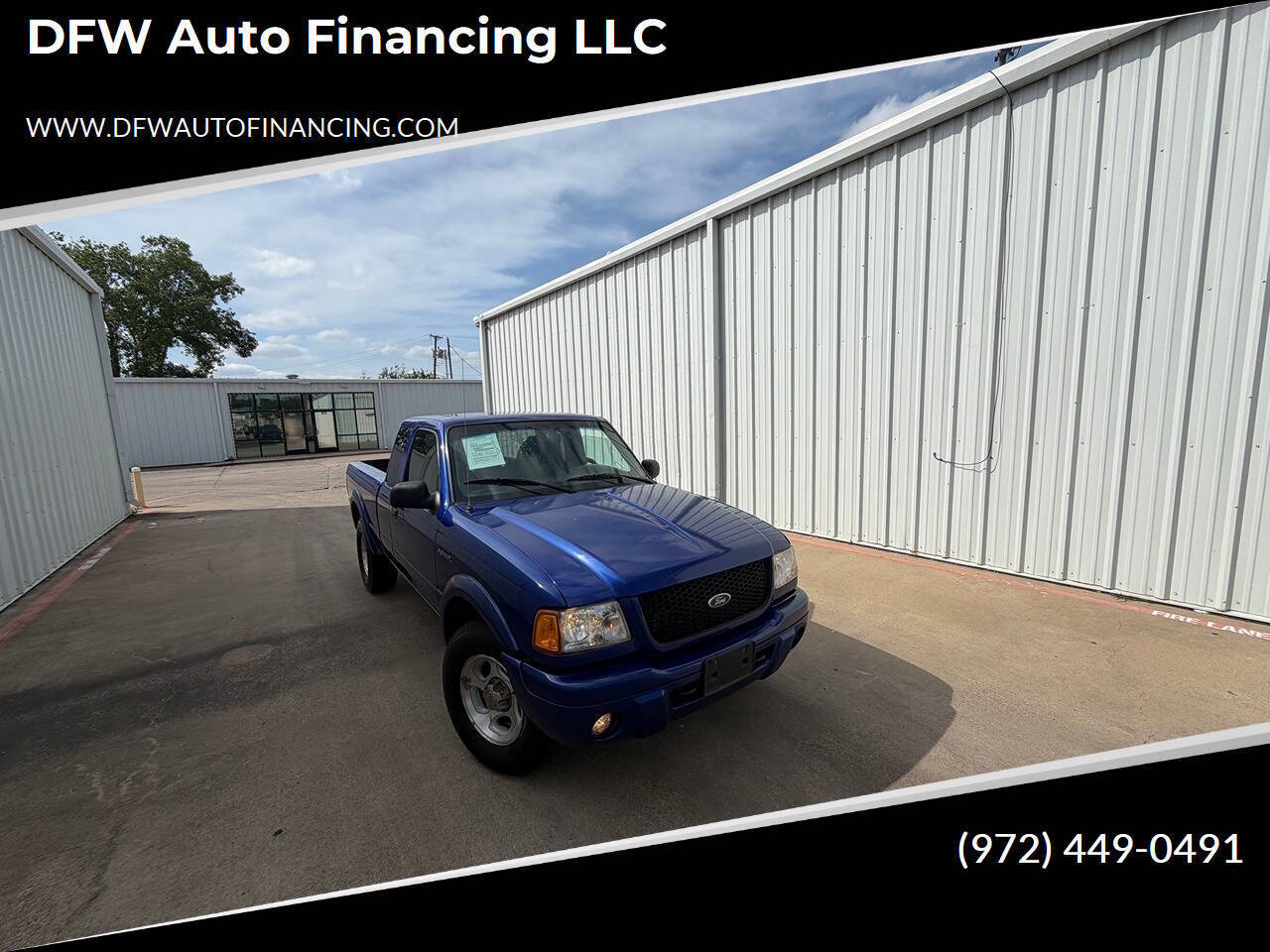Bright Island Blue Clearcoat Metallic 2002 Ford Ranger 4 Dr Edge 4WD Extended Cab SB Pickup Truck Four-Wheel Drive Automatic