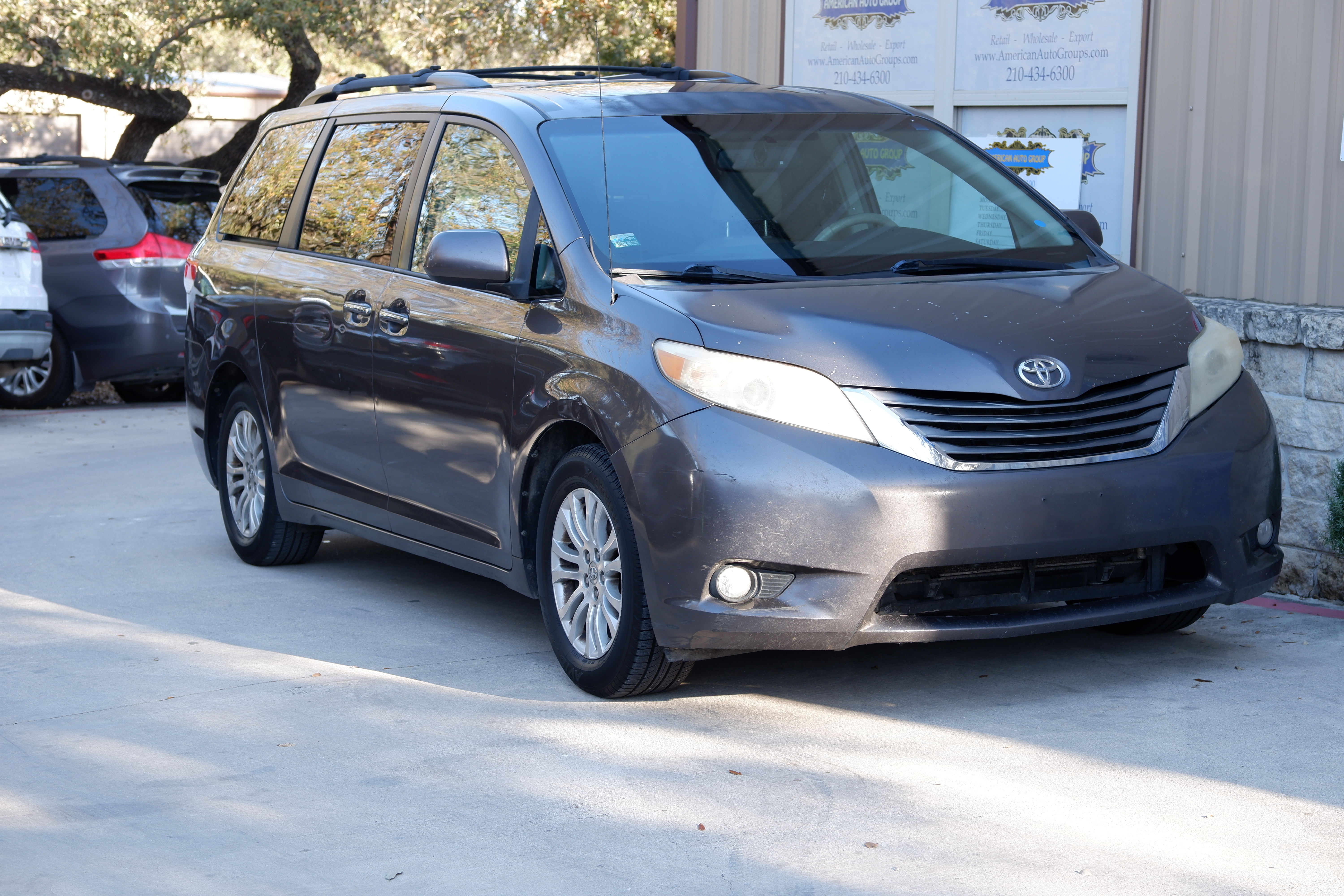 Gray 2012 Toyota Sienna Minivan Front-Wheel Drive Automatic