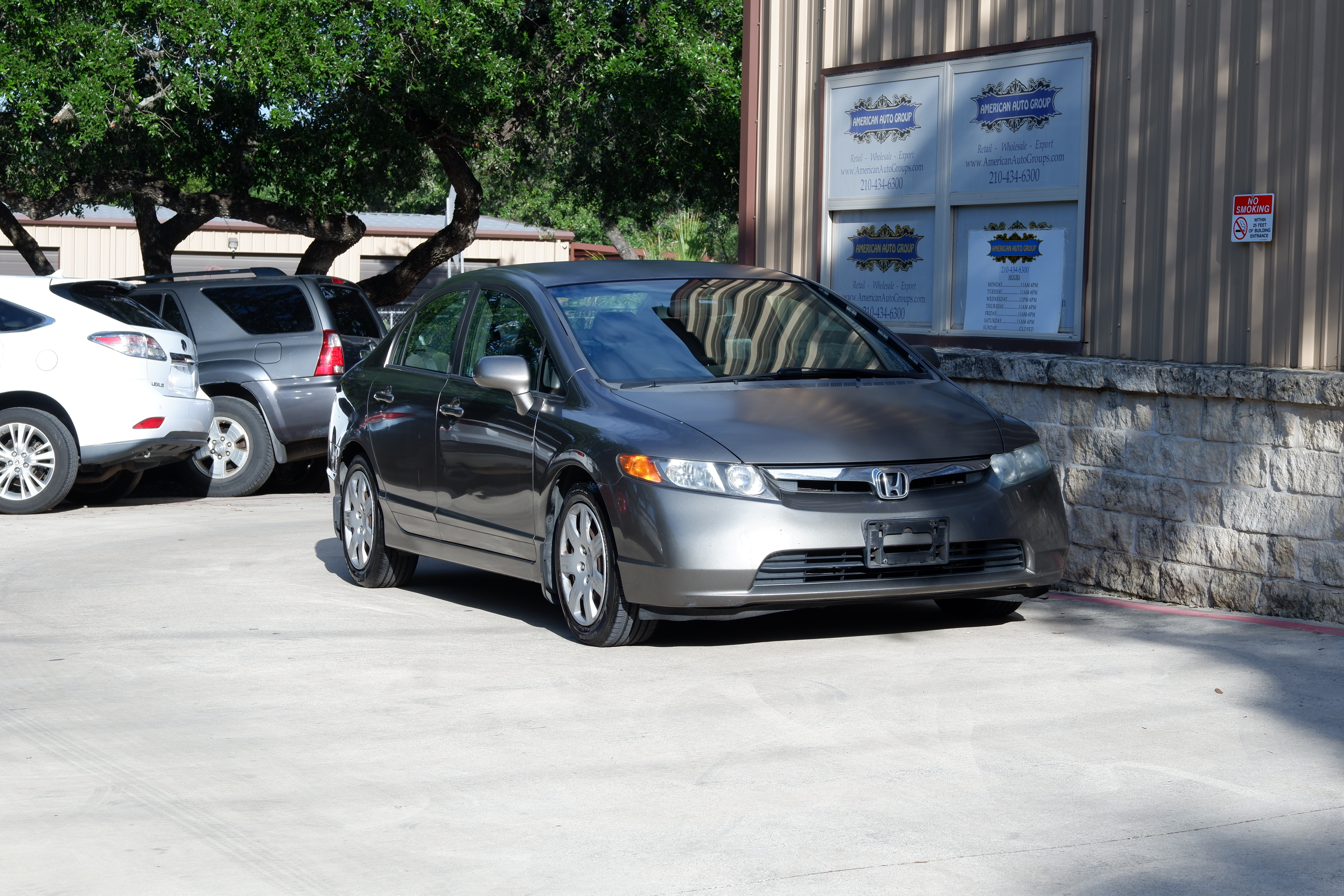 Gray 2008 Honda Civic LX Sedan Front-Wheel Drive Automatic