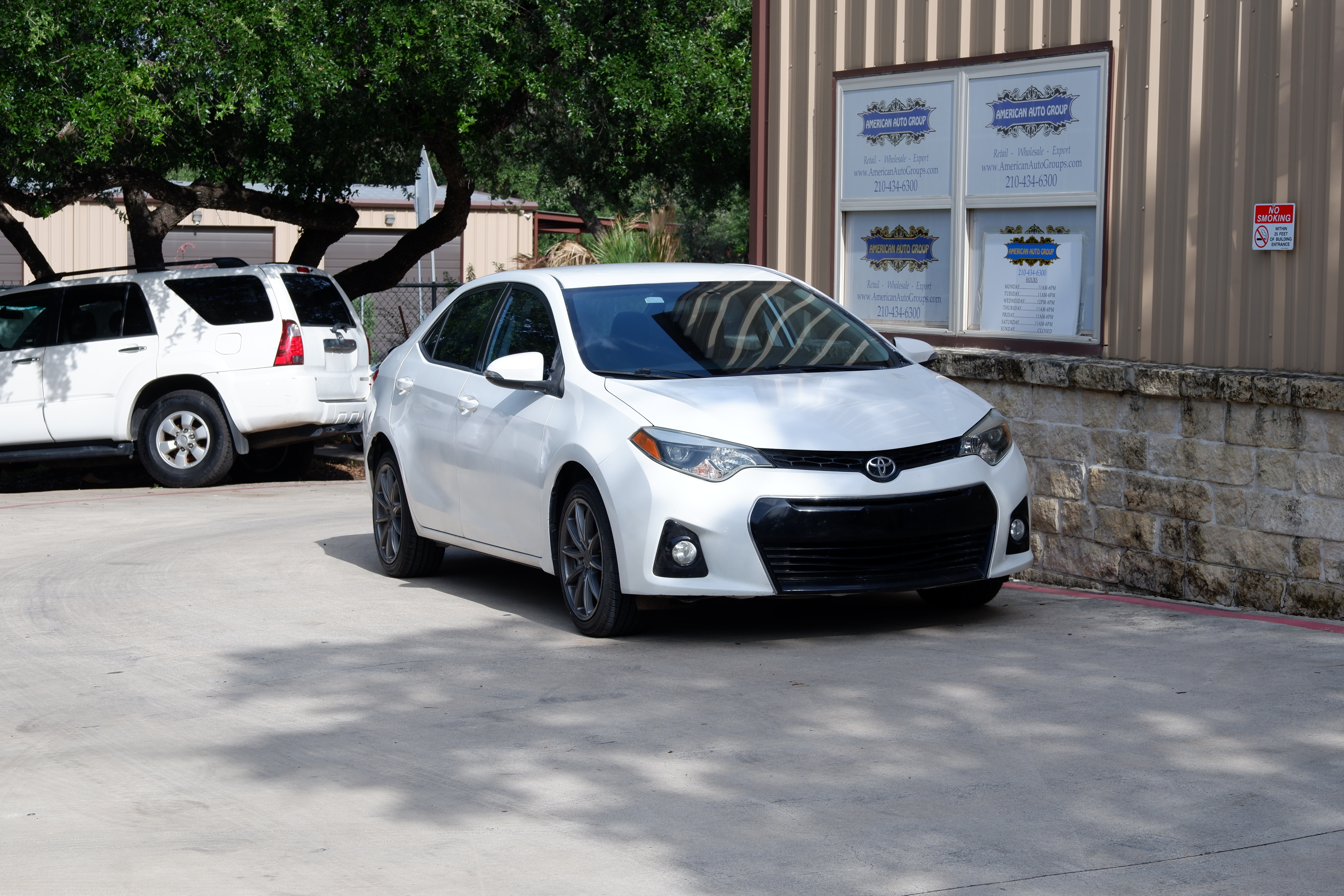 White 2014 Toyota Corolla Sedan Front-Wheel Drive Automatic