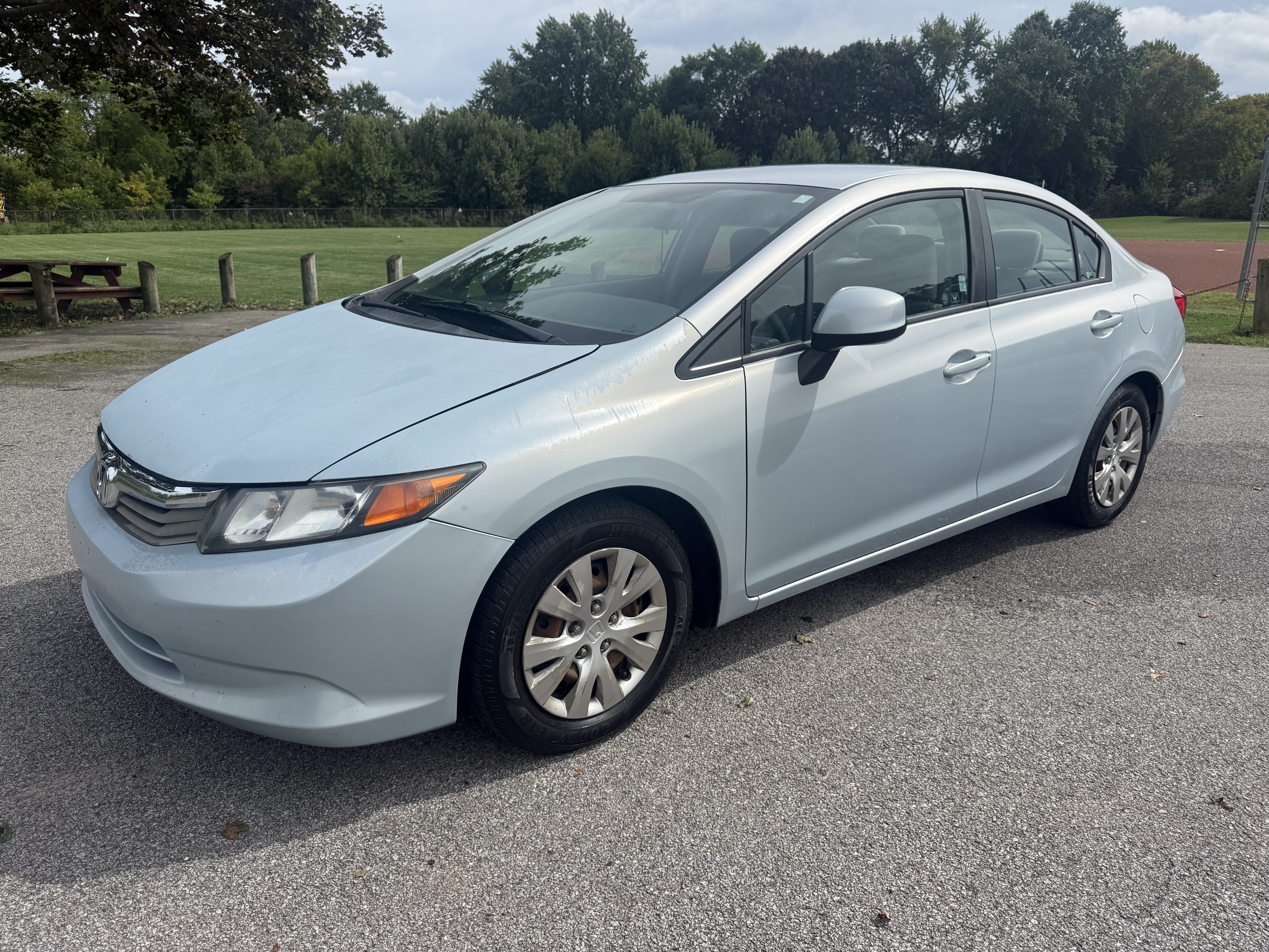Blue 2012 Honda Civic Sedan Front-Wheel Drive Automatic