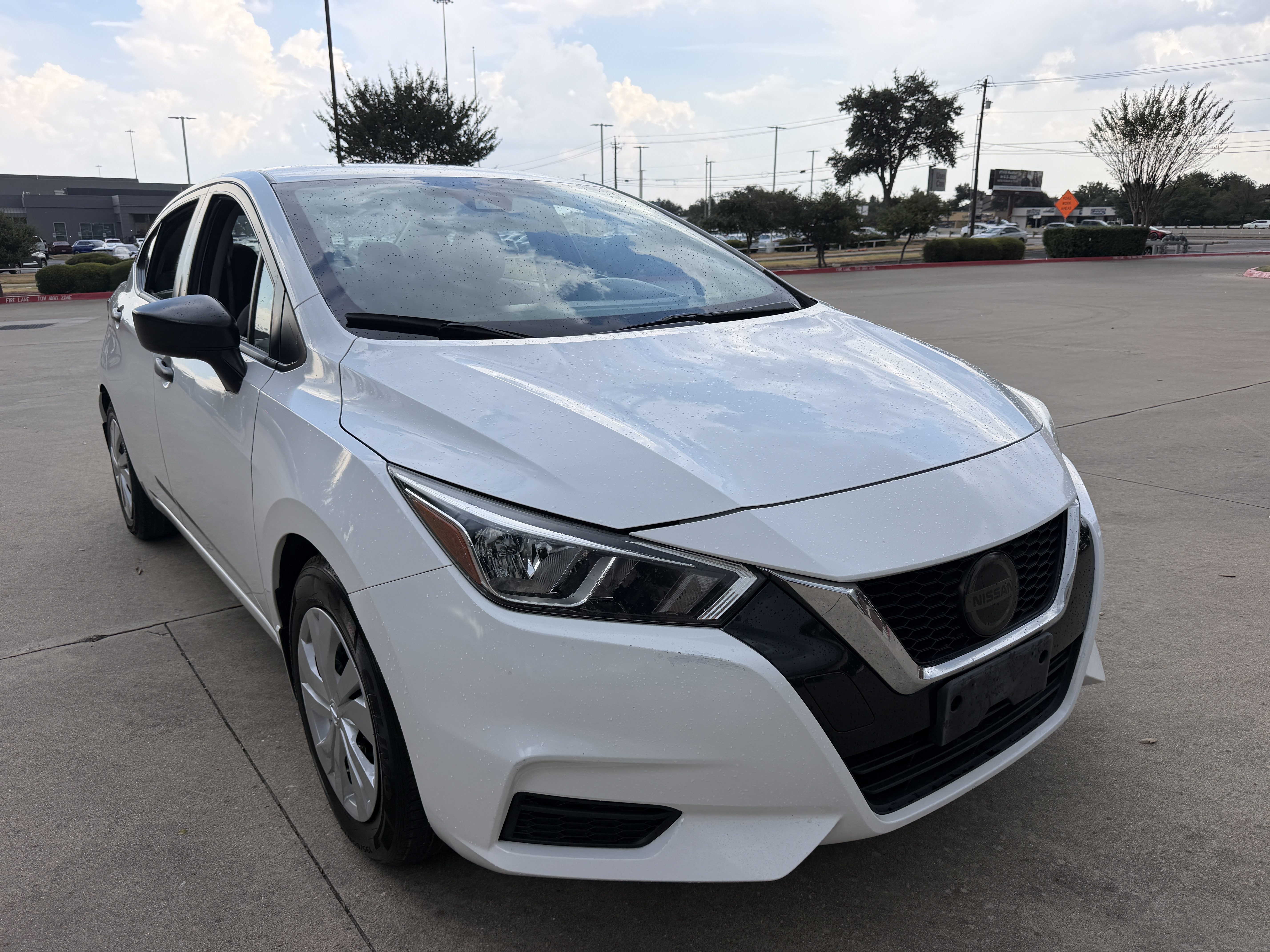 White 2021 Nissan Versa Sedan Front-Wheel Drive Automatic