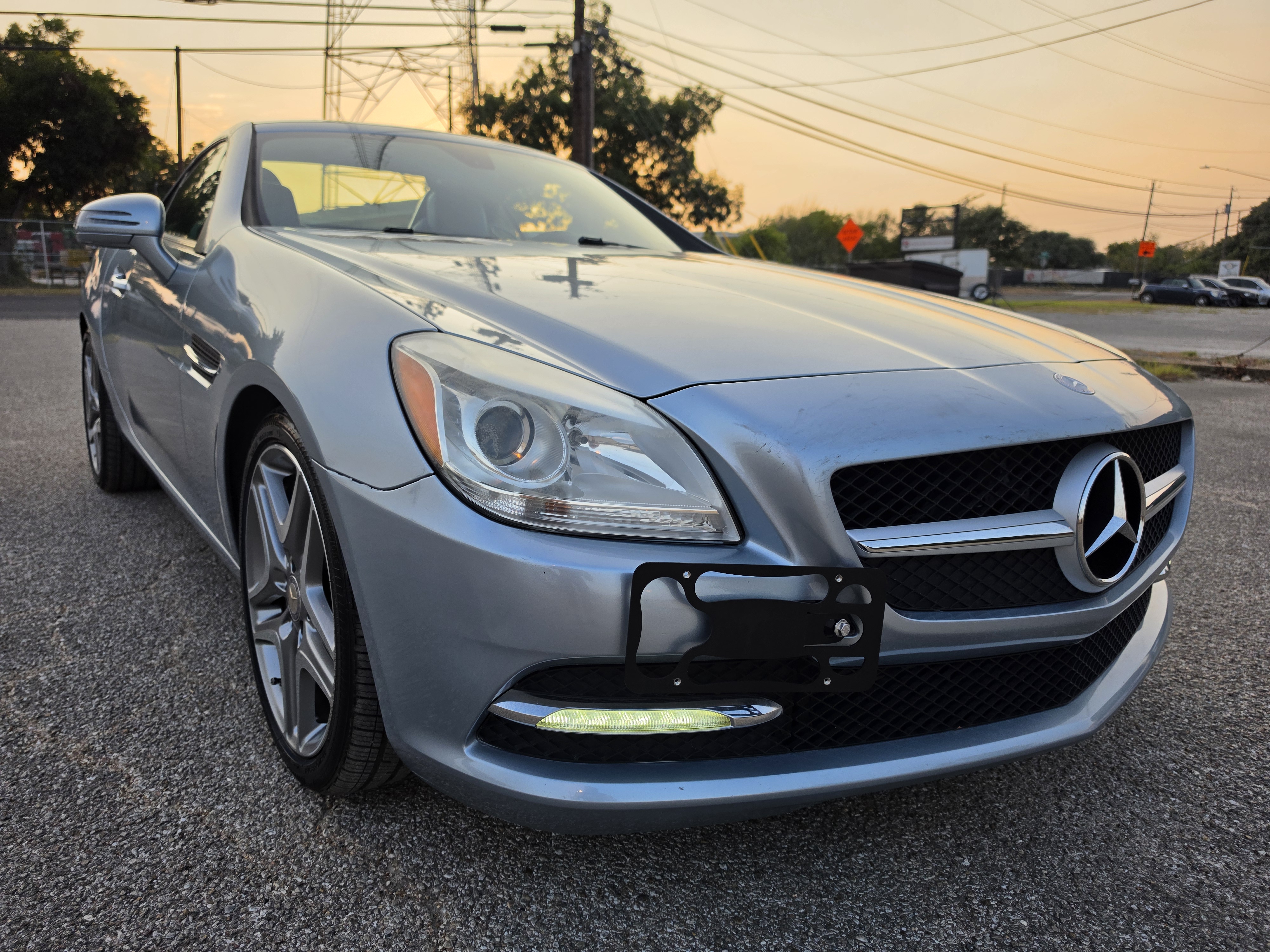 Silver 2015 Mercedes-Benz SLK Convertible Rear-Wheel Drive