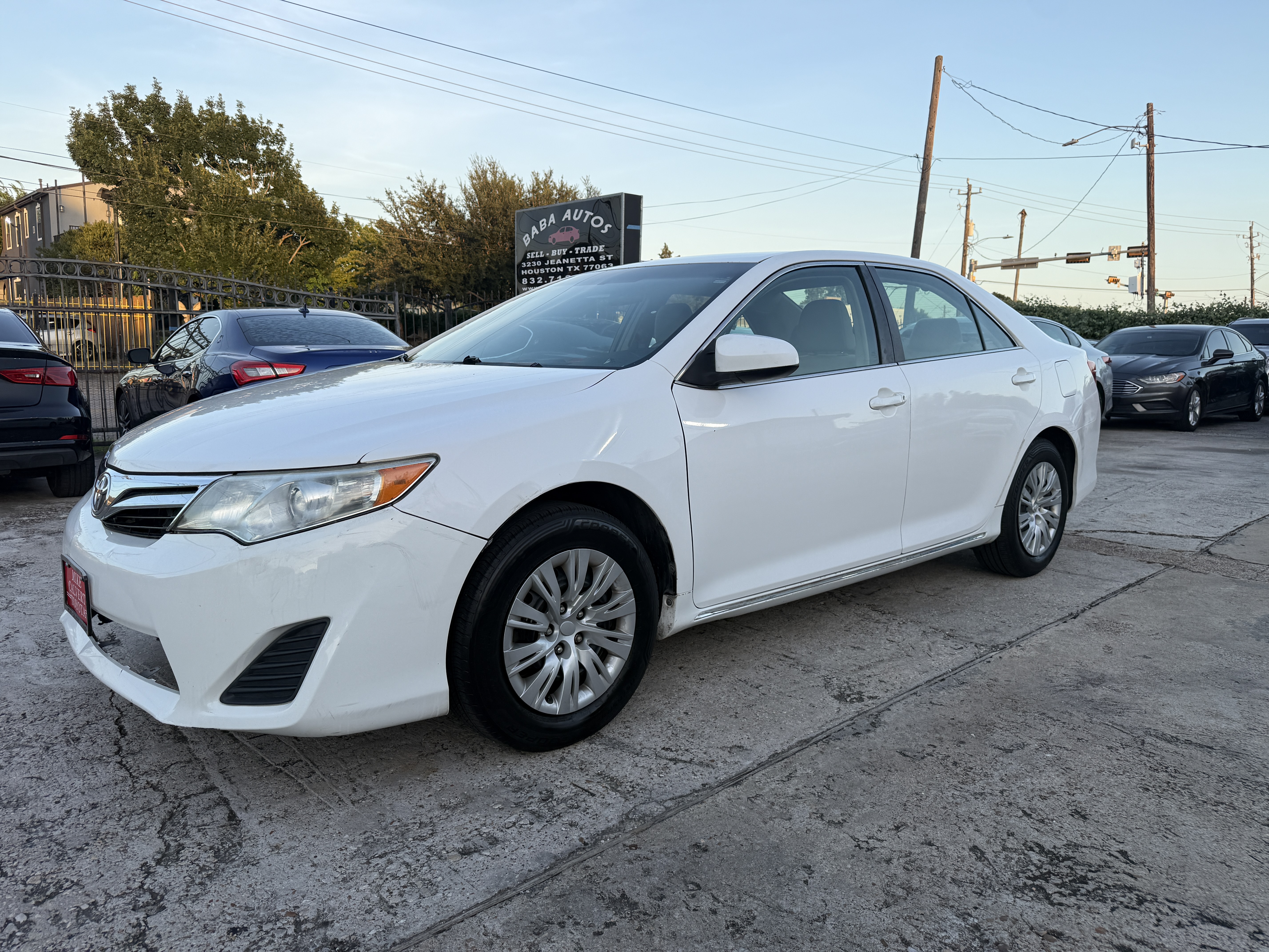 White 2012 Toyota Camry Sedan Front-Wheel Drive Automatic