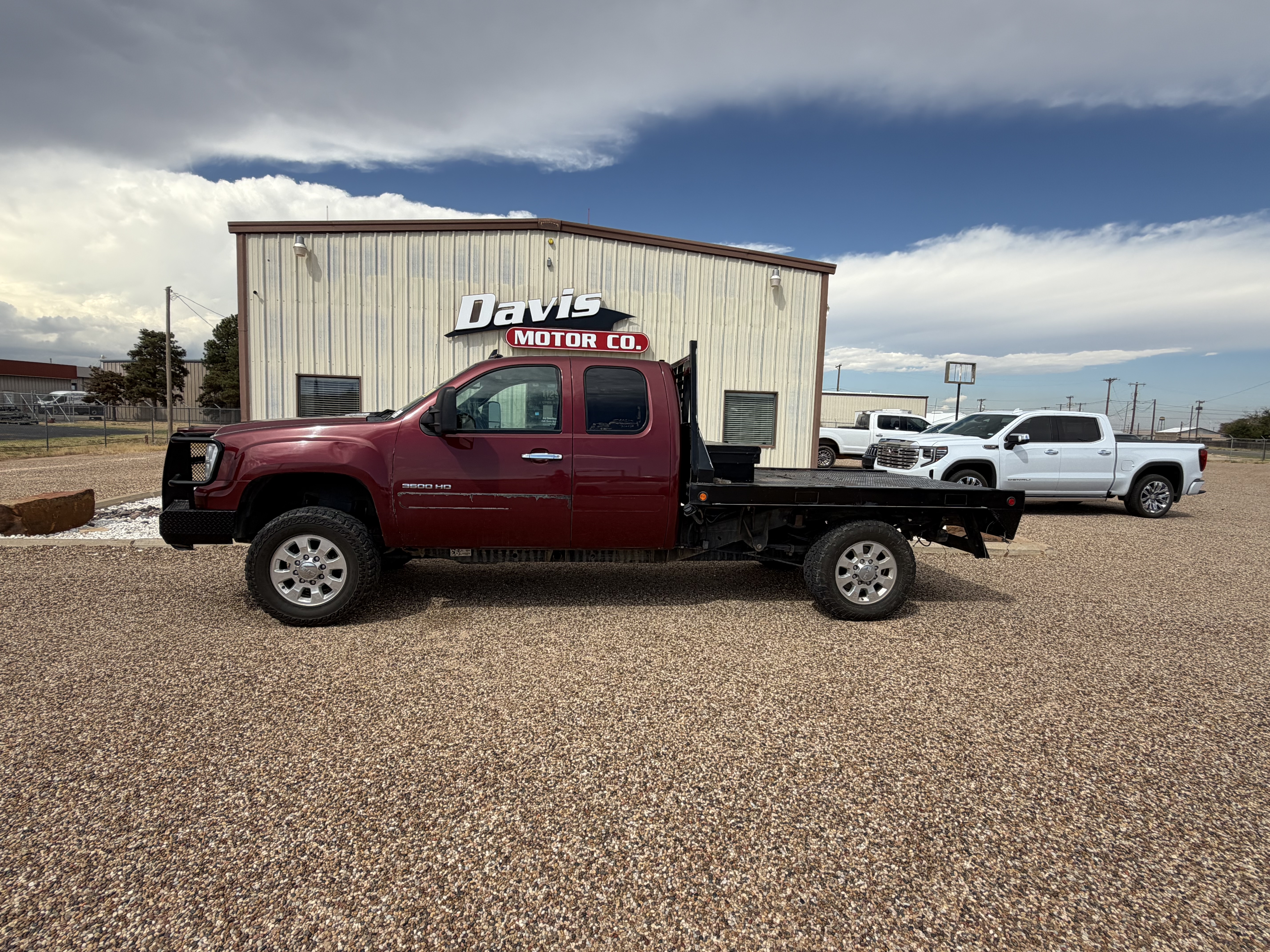 Red (Burgundy) 2013 GMC Sierra 3500HD Pickup Truck Four-Wheel Drive