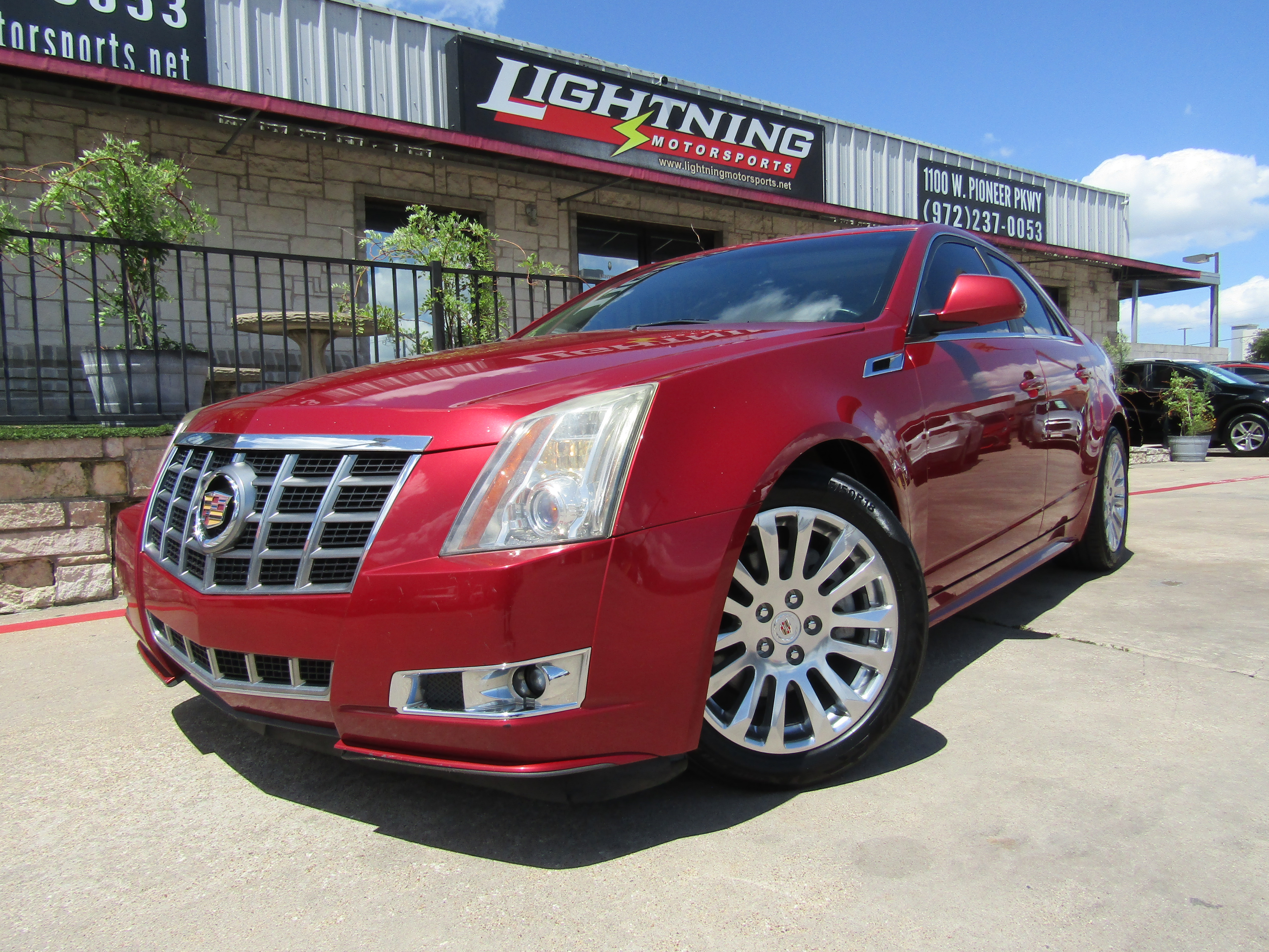 Red 2012 Cadillac CTS 3.6L Premium RWD Sedan Rear-Wheel Drive Automatic