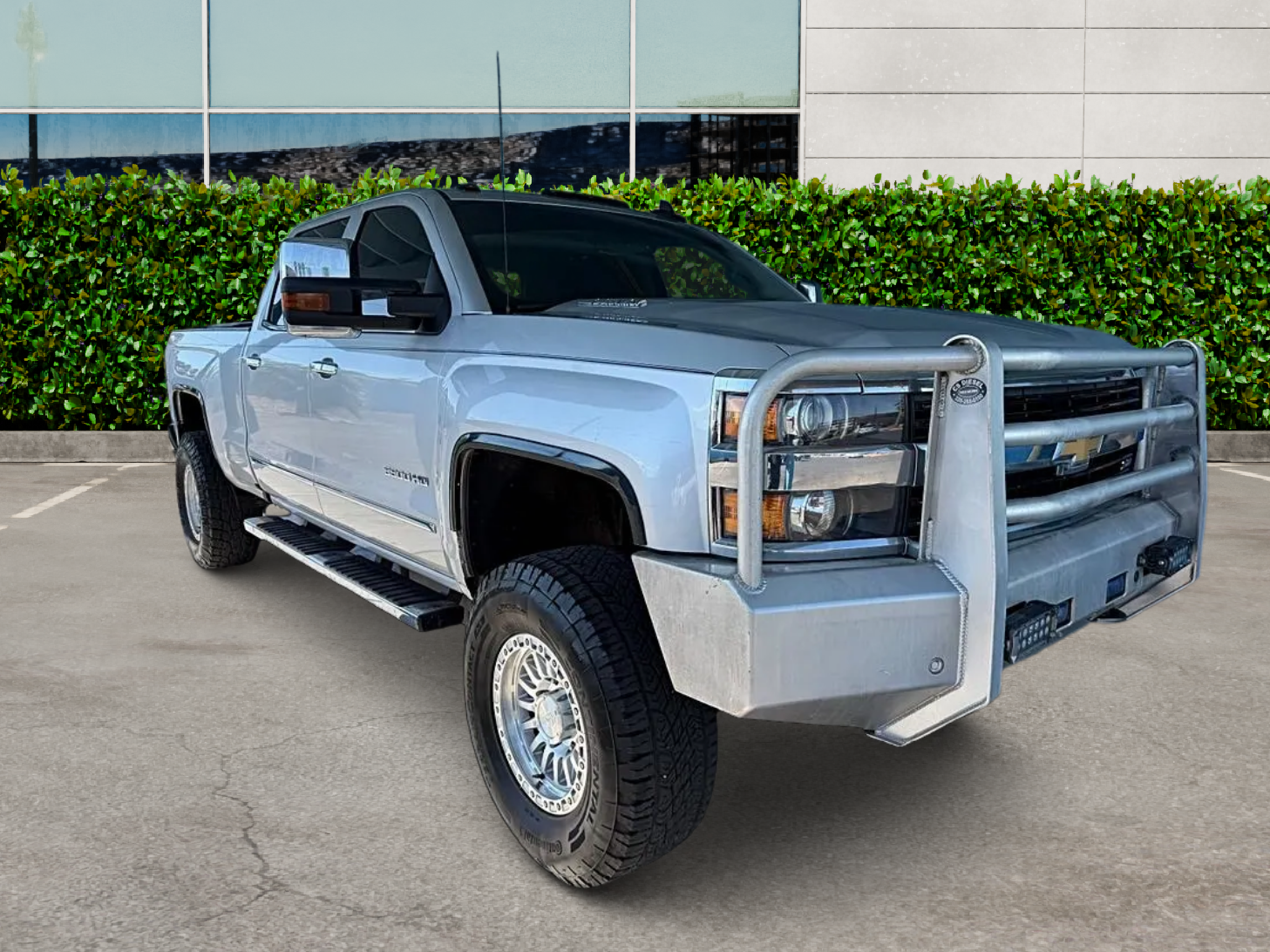 Silver 2015 Chevrolet Silverado 3500HD Pickup Truck Four-Wheel Drive Automatic
