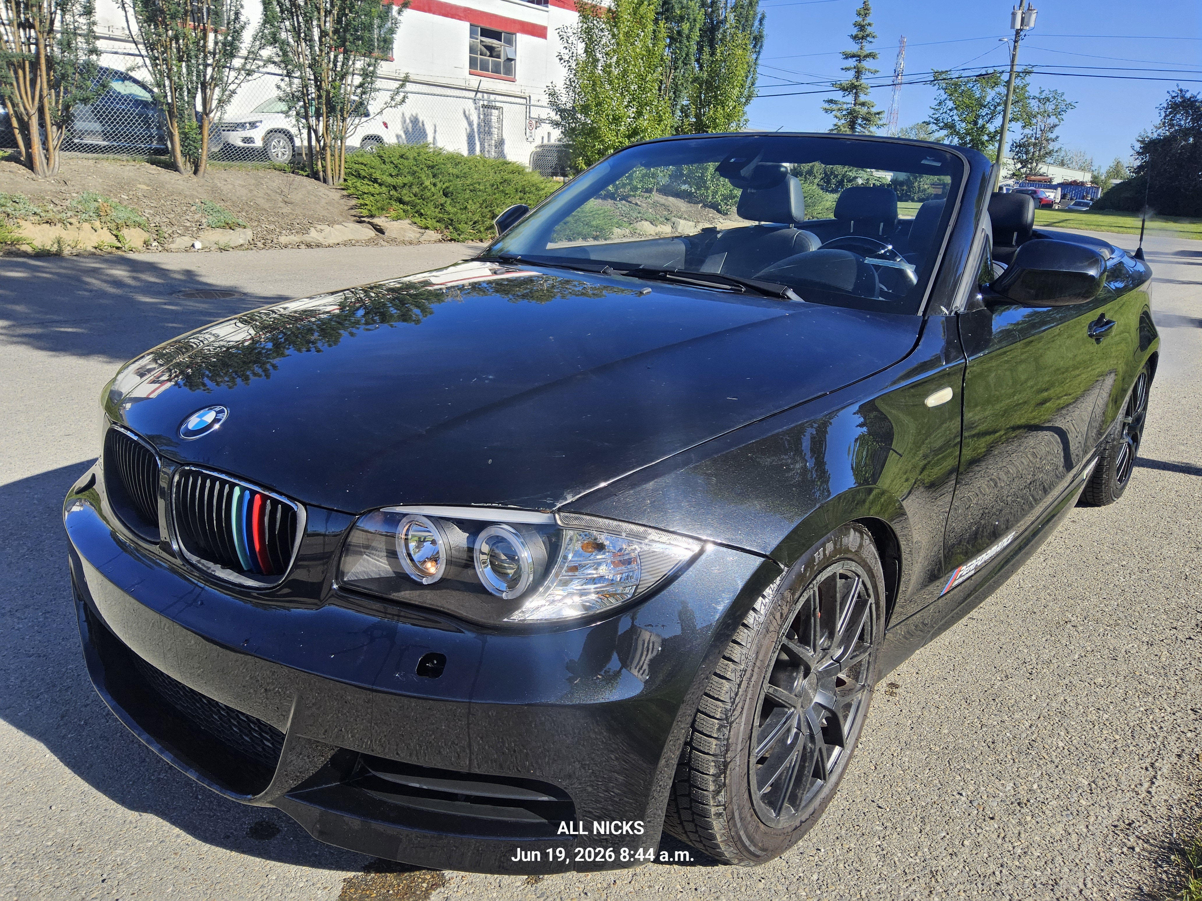 Black 2010 BMW 1 Series Convertible Rear-Wheel Drive Manual