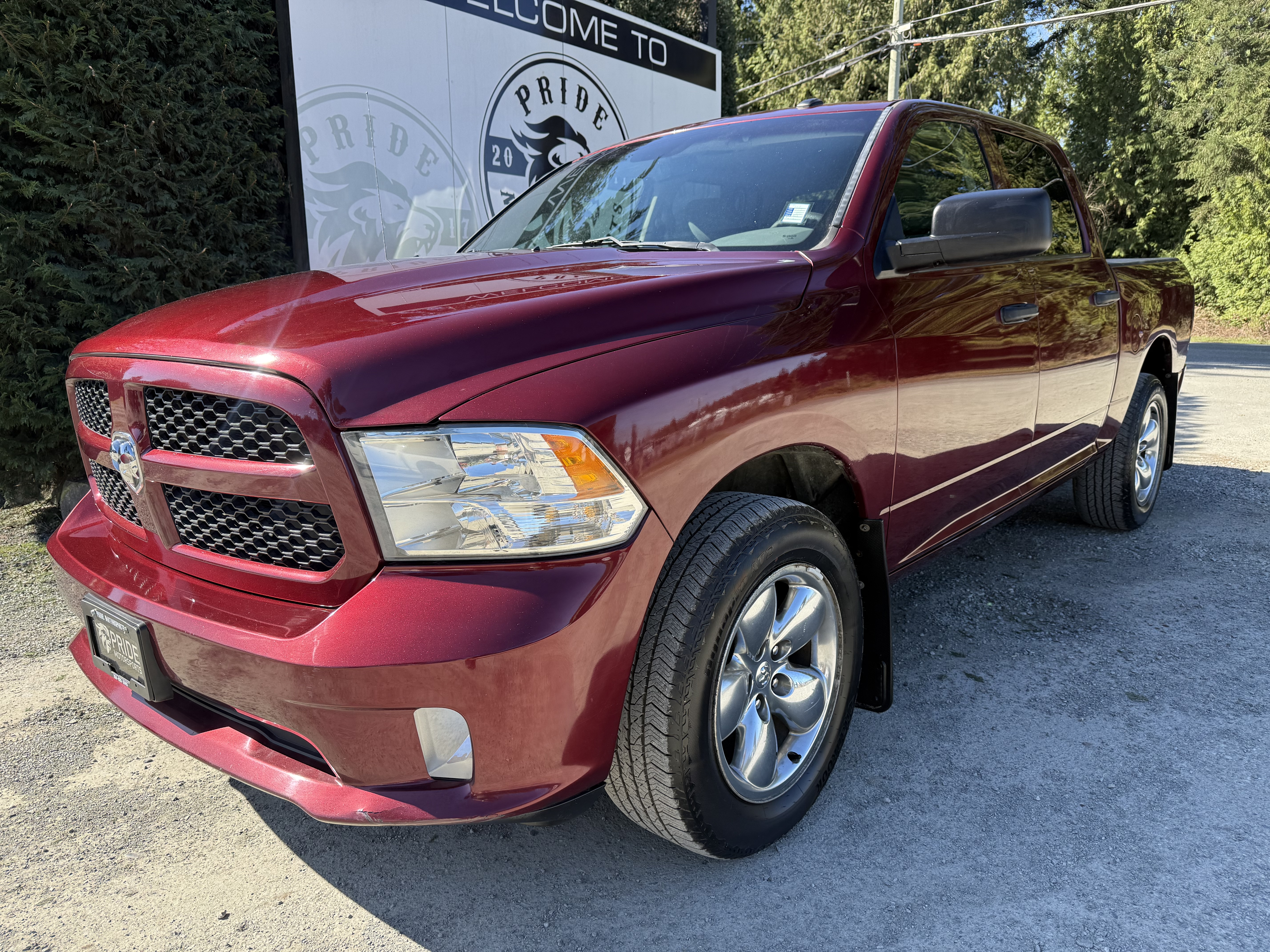 Red 2017 RAM 1500 Pickup Truck Four-Wheel Drive Automatic