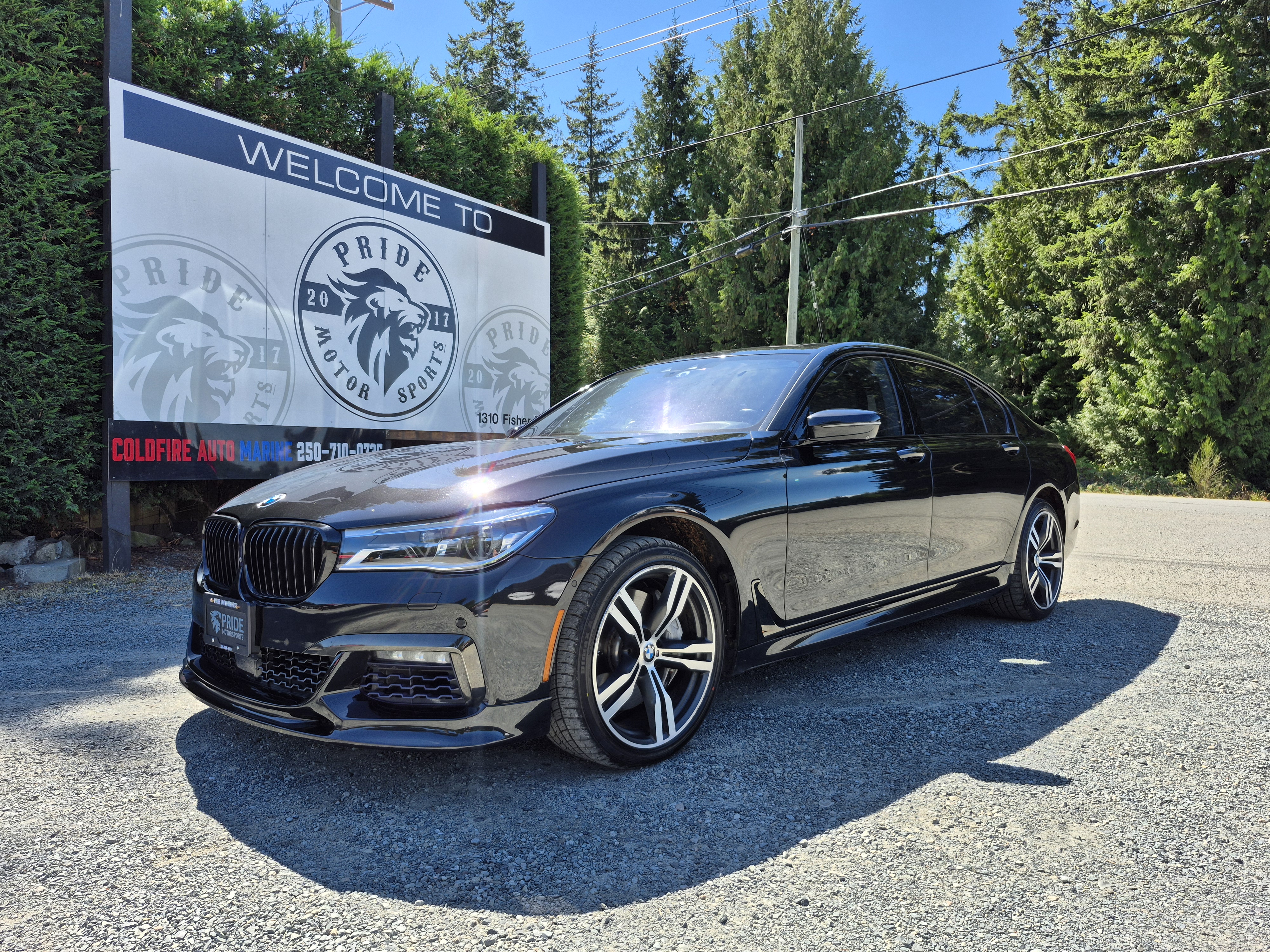 Black 2016 BMW 7 Series Sedan All-Wheel Drive Automatic
