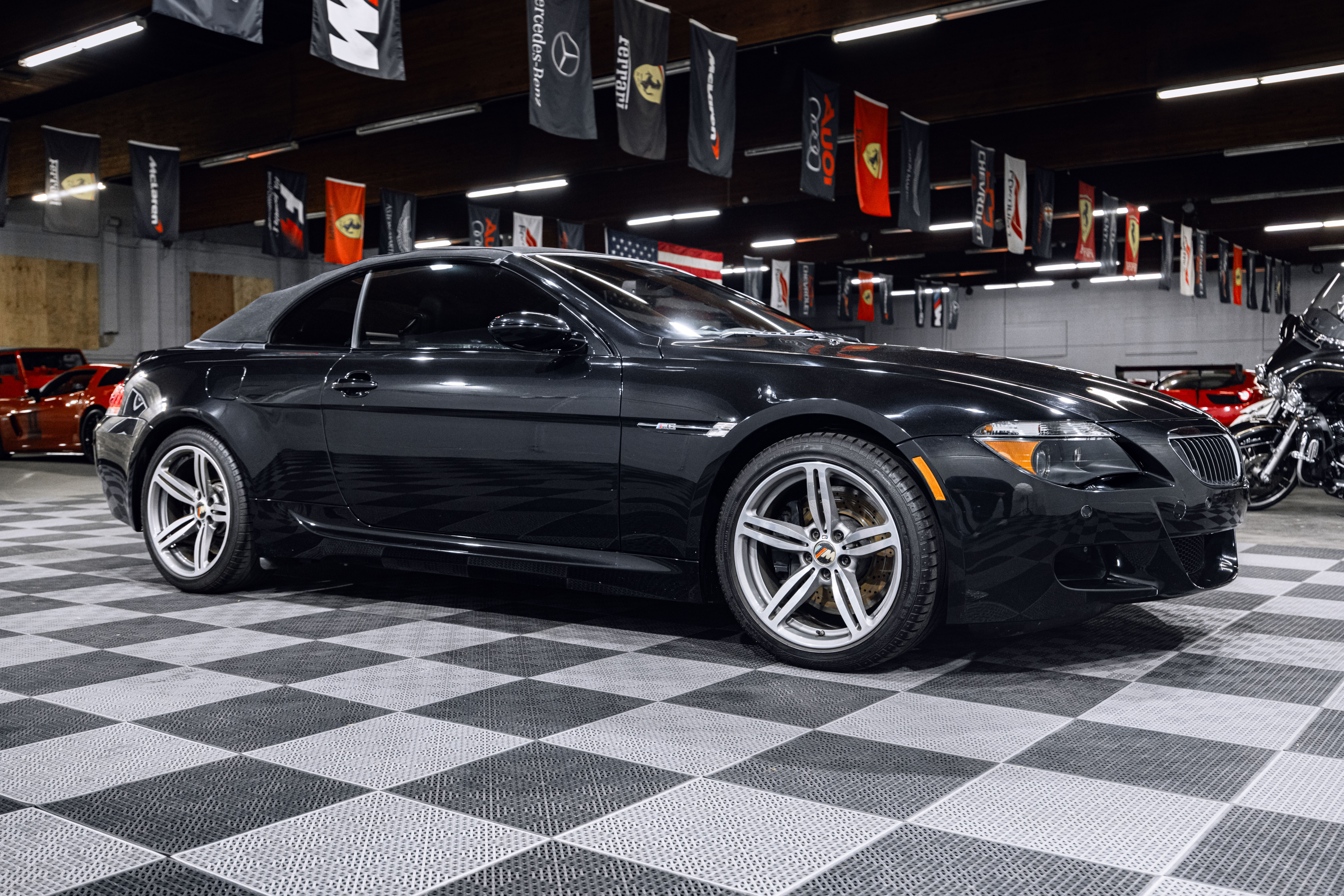 Black 2007 BMW M6 Convertible Rear-Wheel Drive 