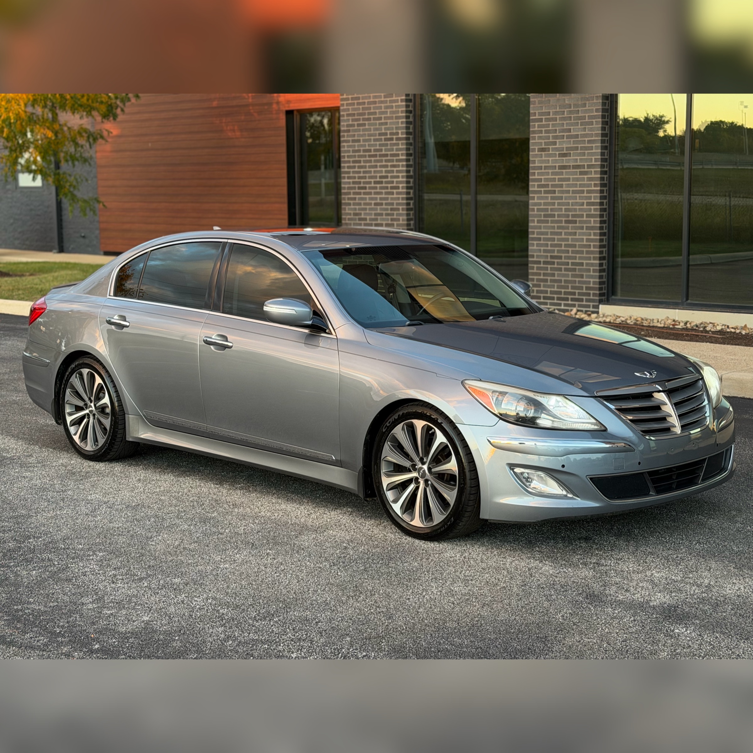 Gray 2013 Hyundai Genesis Sedan Rear-Wheel Drive Automatic
