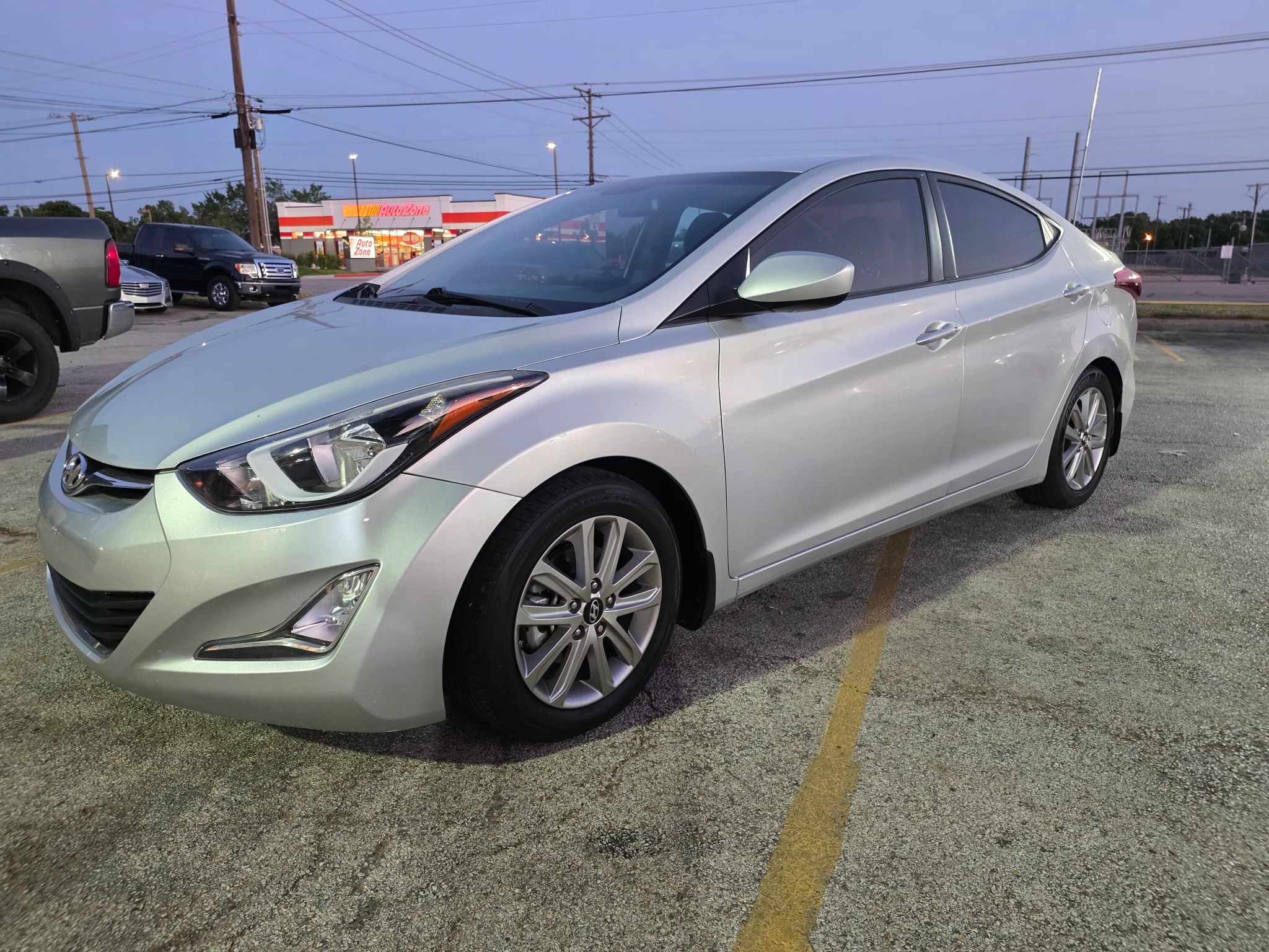 Silver 2015 Hyundai Elantra Sedan Front-Wheel Drive Automatic