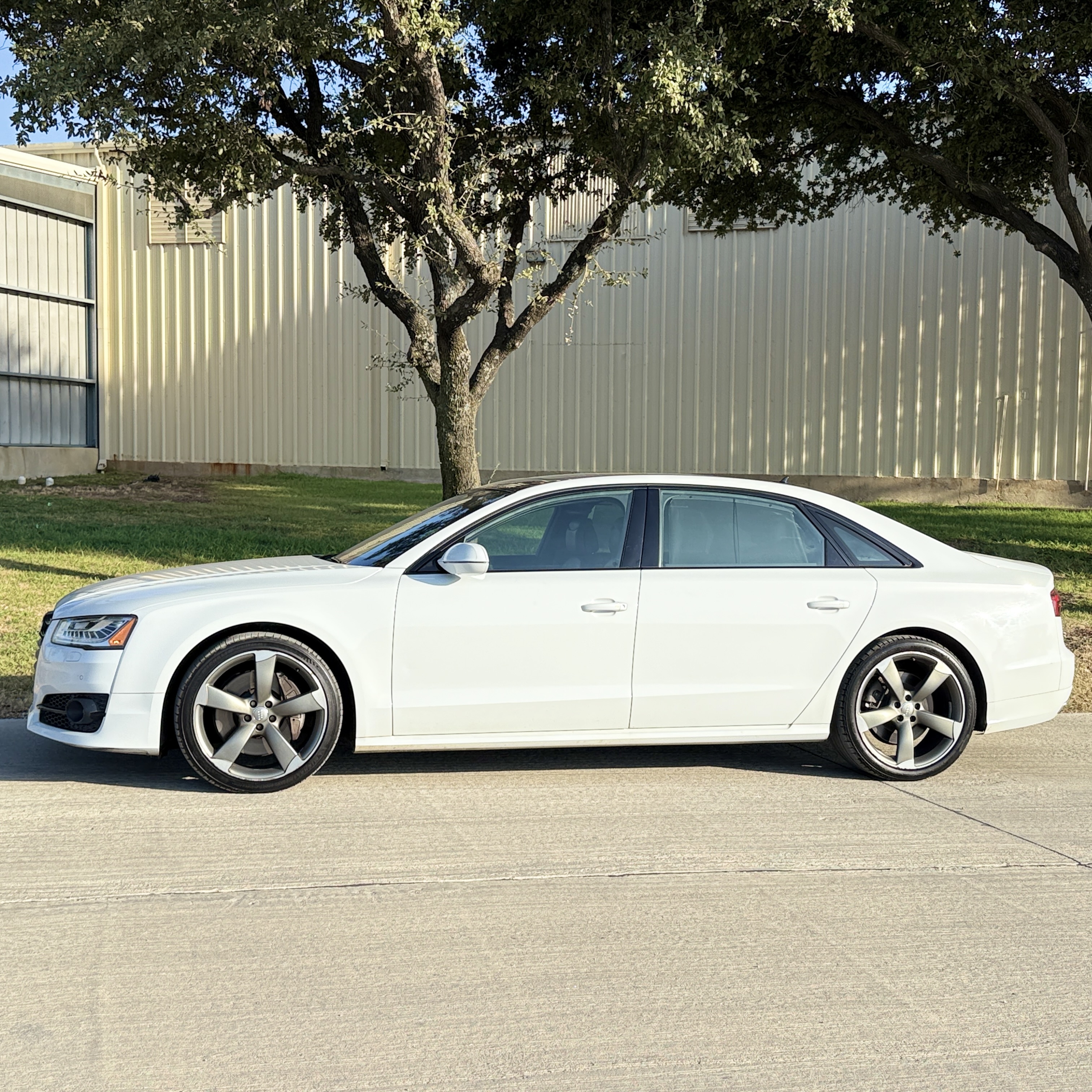 White 2017 Audi A8 Sedan All-Wheel Drive 