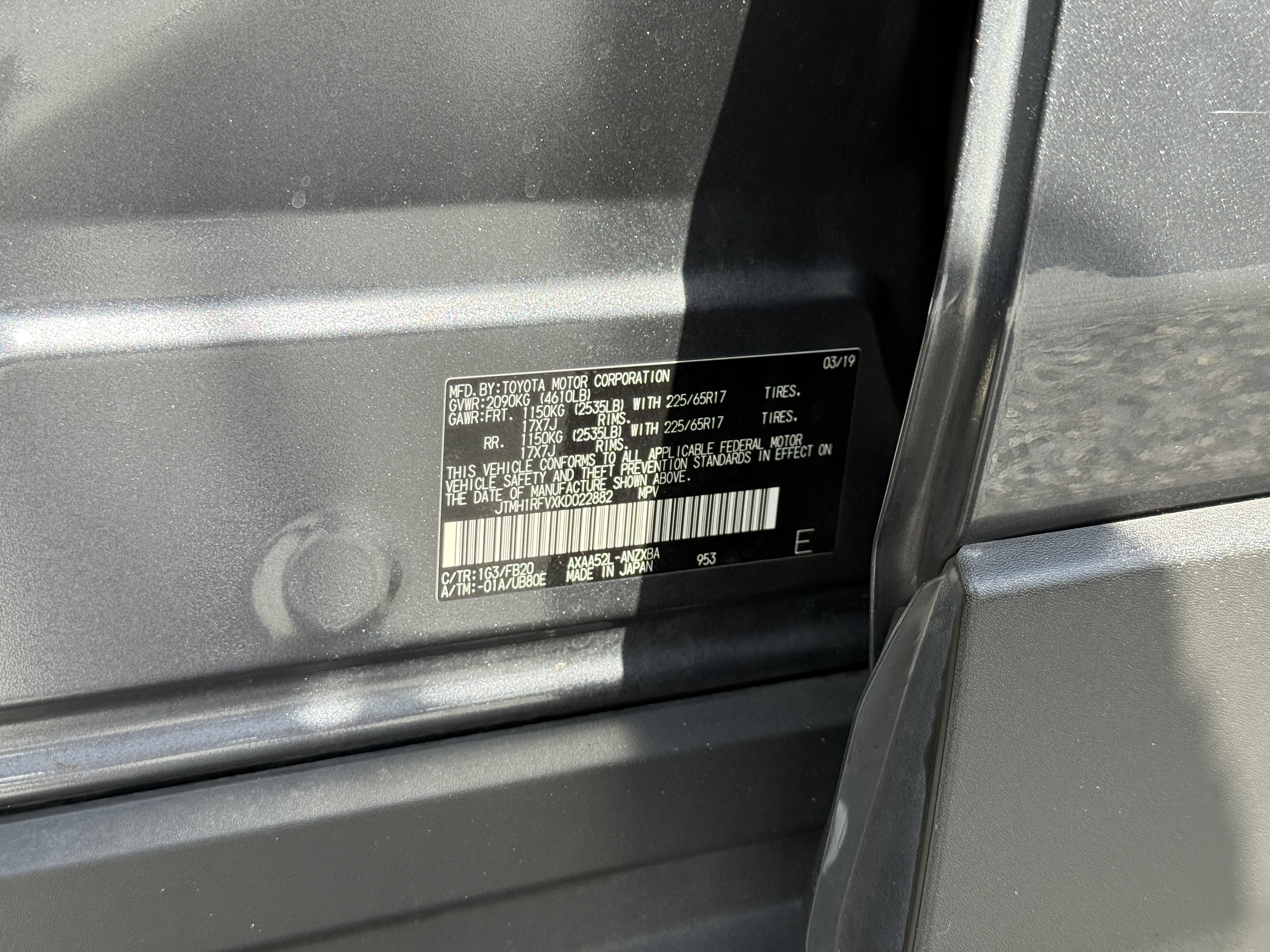 2019 Toyota RAV4 - $15,900