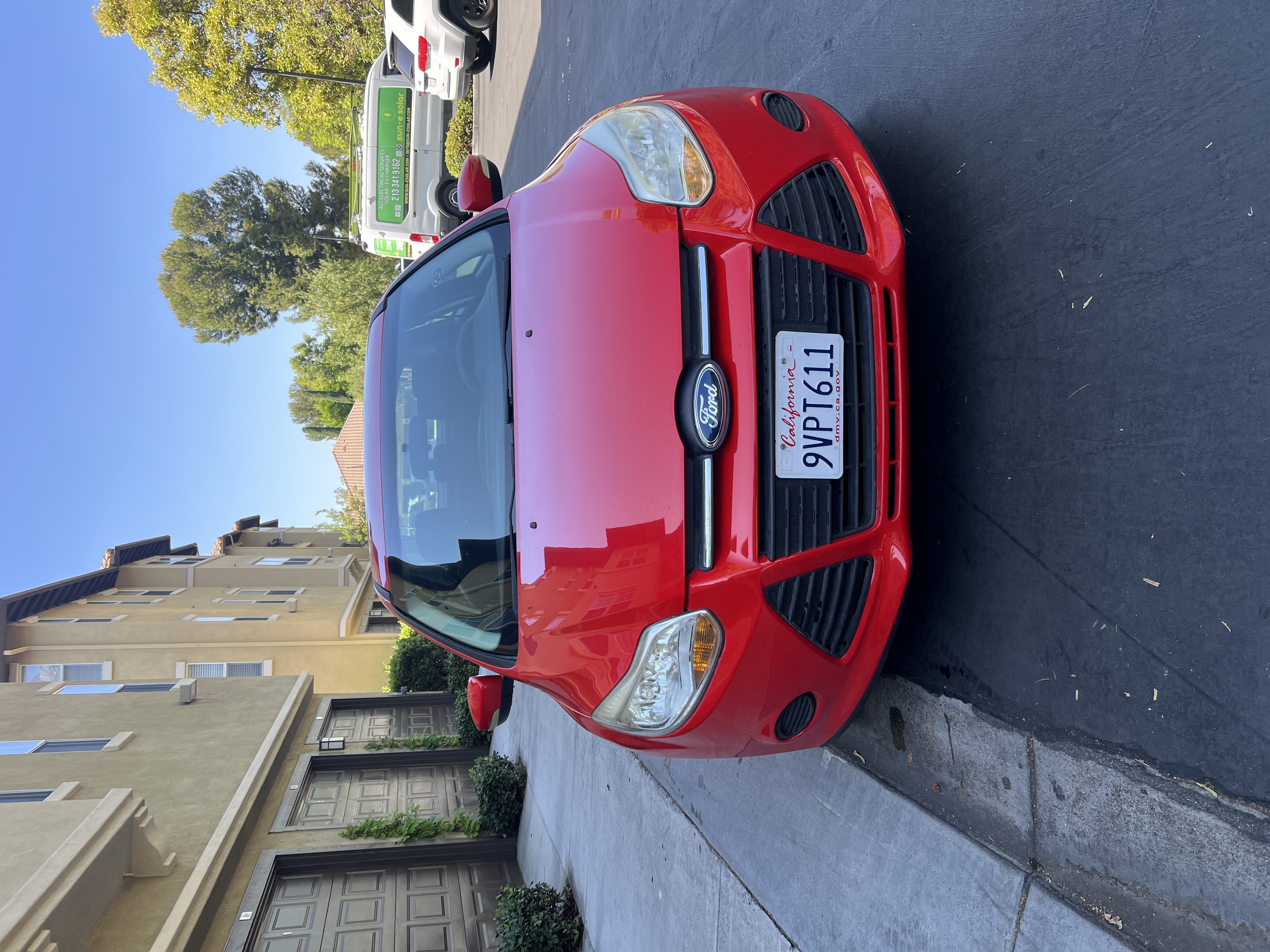 Red 2014 Ford Focus Sedan Front-Wheel Drive Automatic