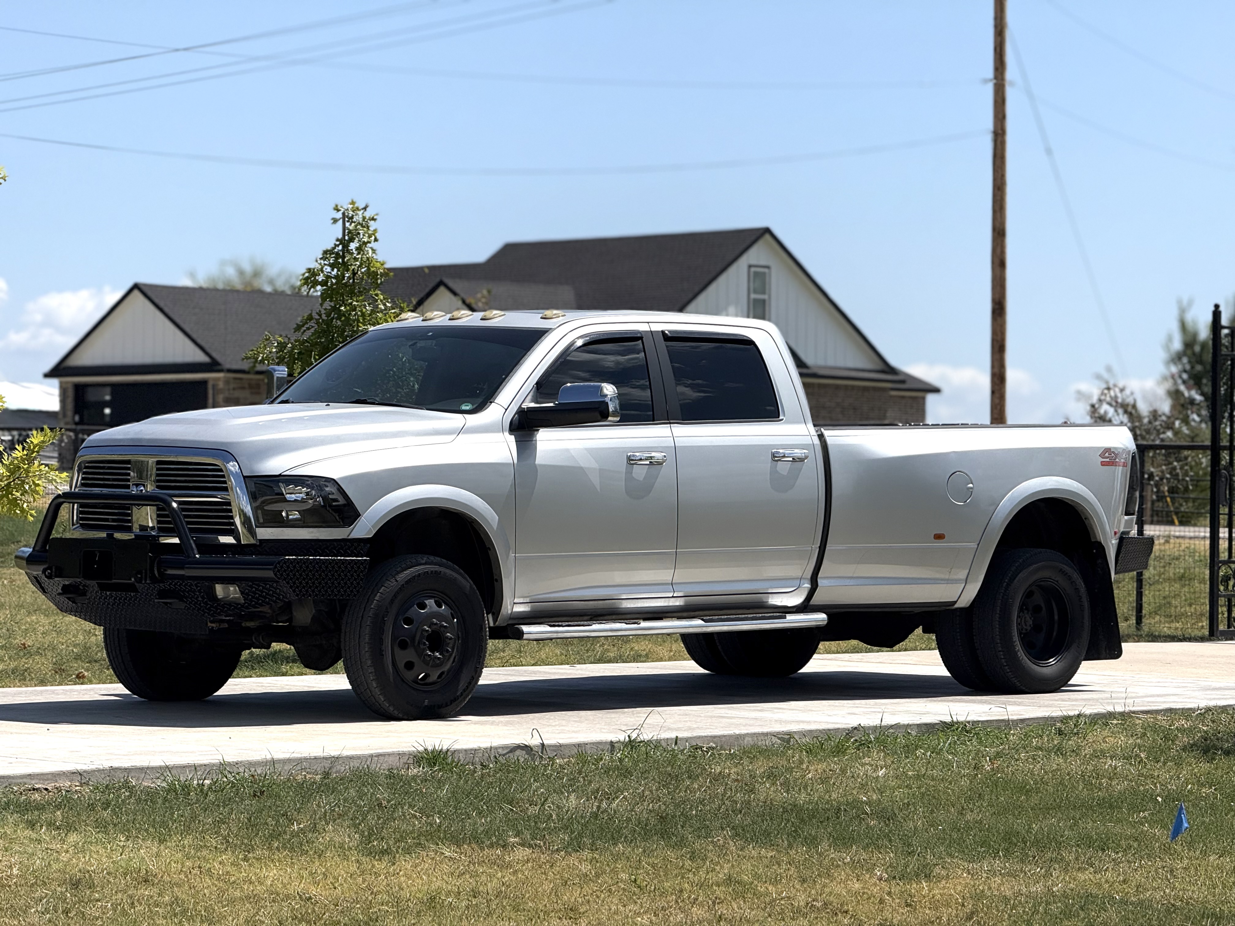 Silver 2012 RAM 3500 Pickup Truck Four-Wheel Drive Automatic