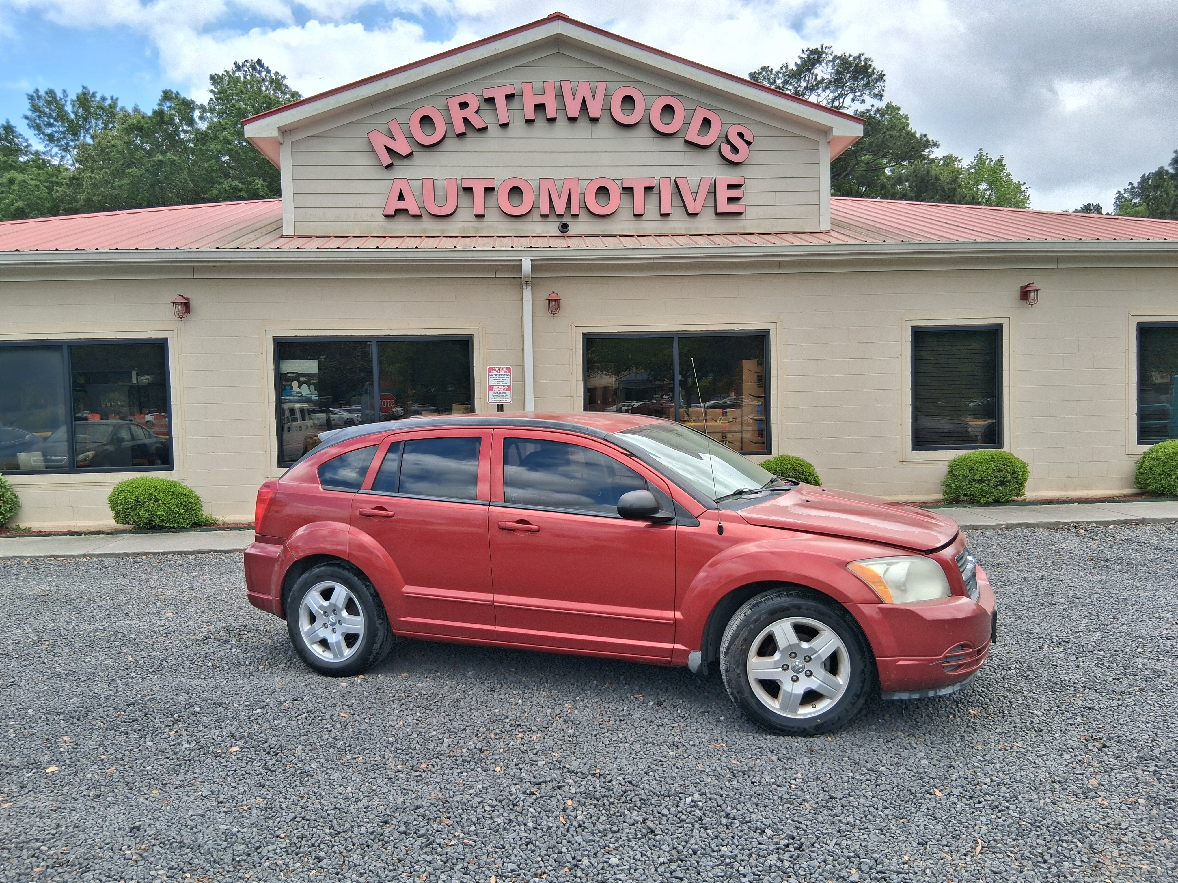 Red 2009 Dodge Caliber Hatchback Front-Wheel Drive Automatic
