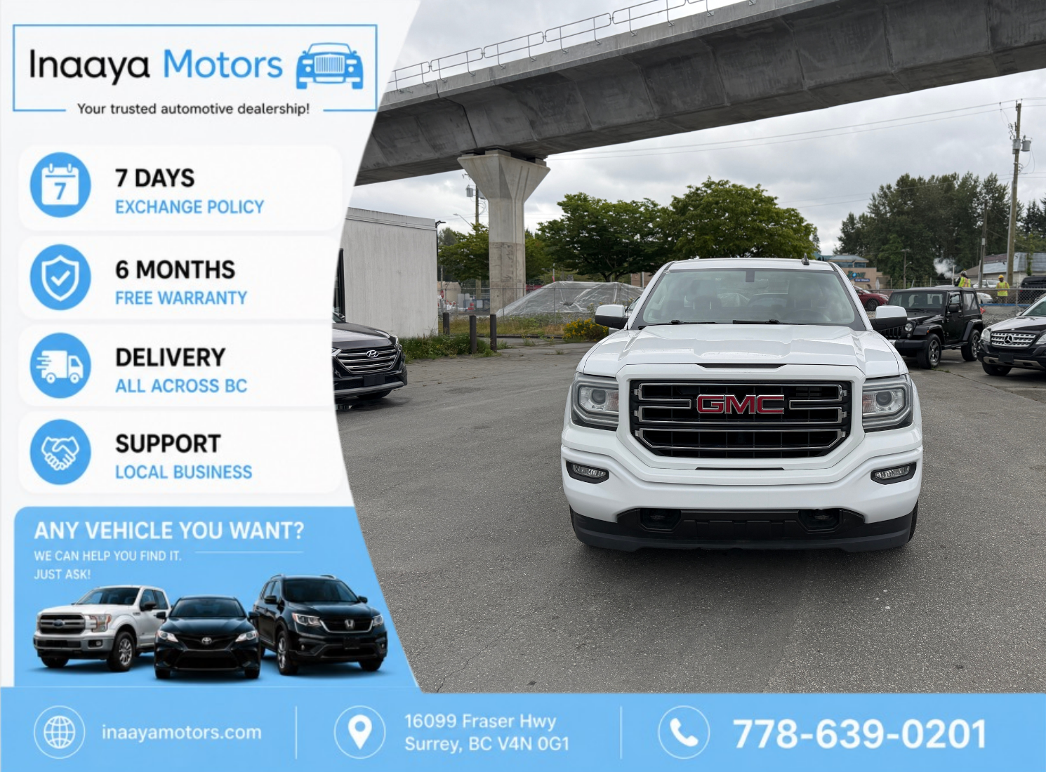 White 2019 GMC Sierra 1500 Limited Pickup Truck Four-Wheel Drive Automatic