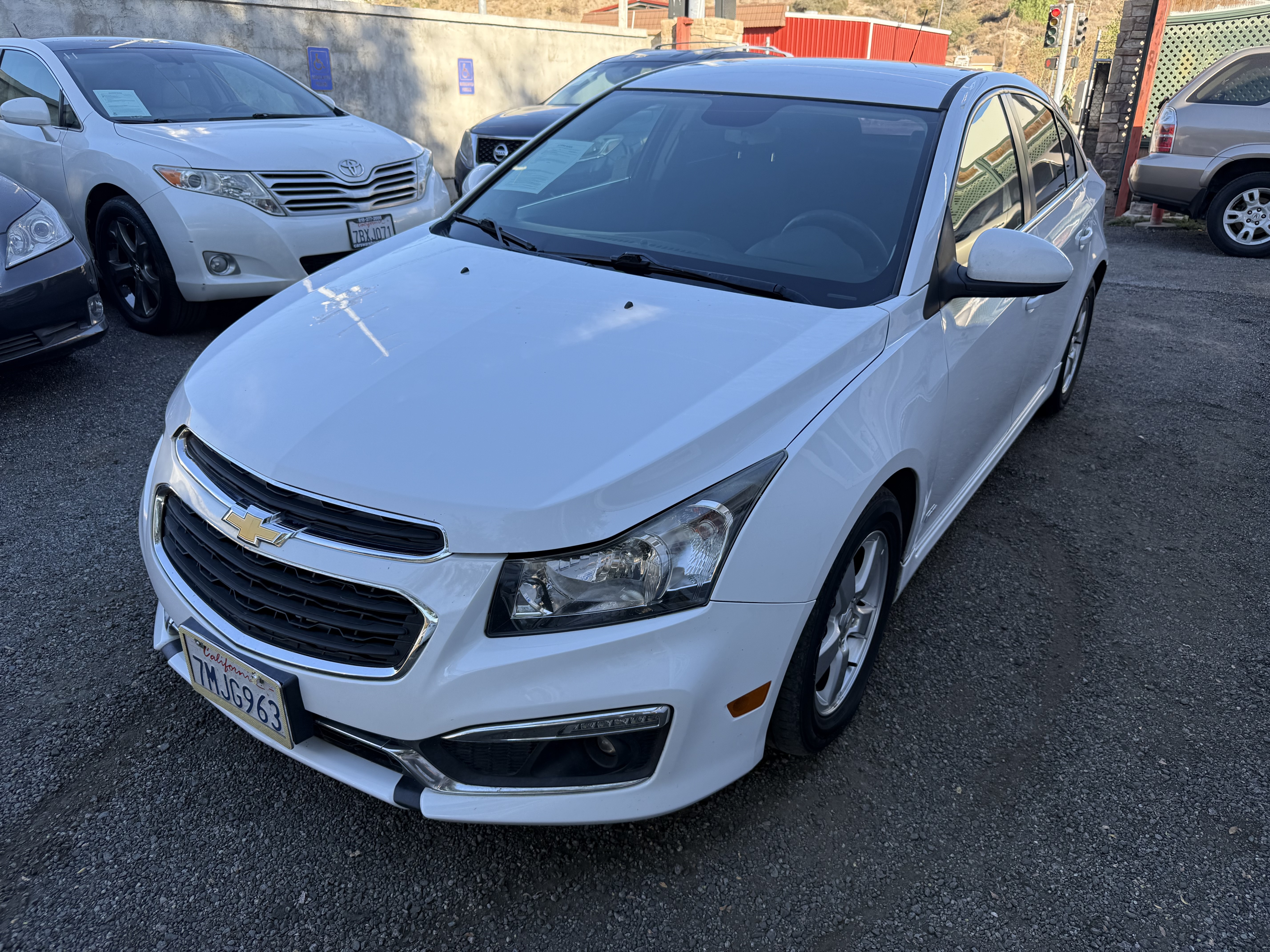 White 2015 Chevrolet Cruze Sedan Front-Wheel Drive Automatic