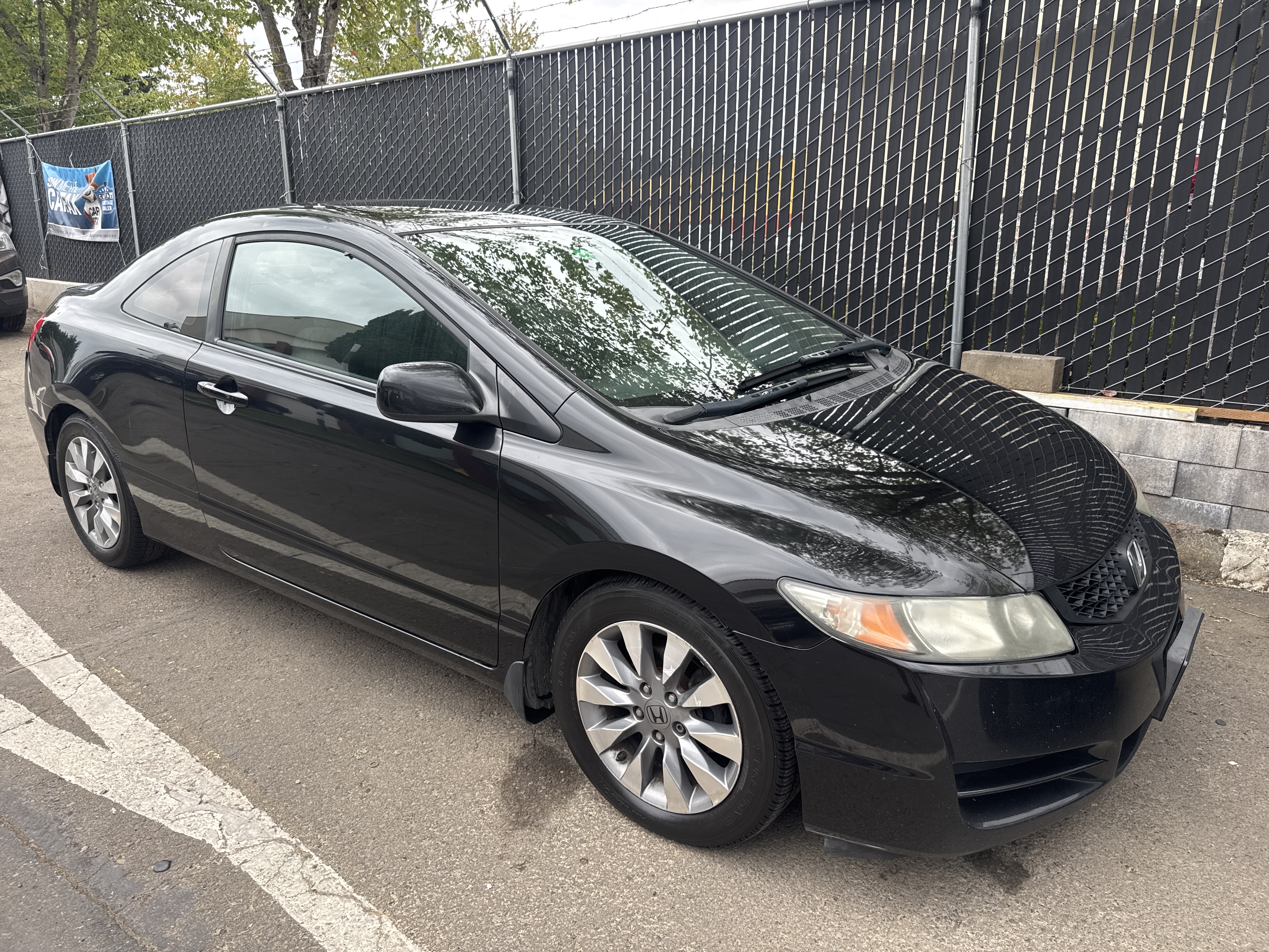 Black 2009 Honda Civic Coupe Coupe Front-Wheel Drive Automatic