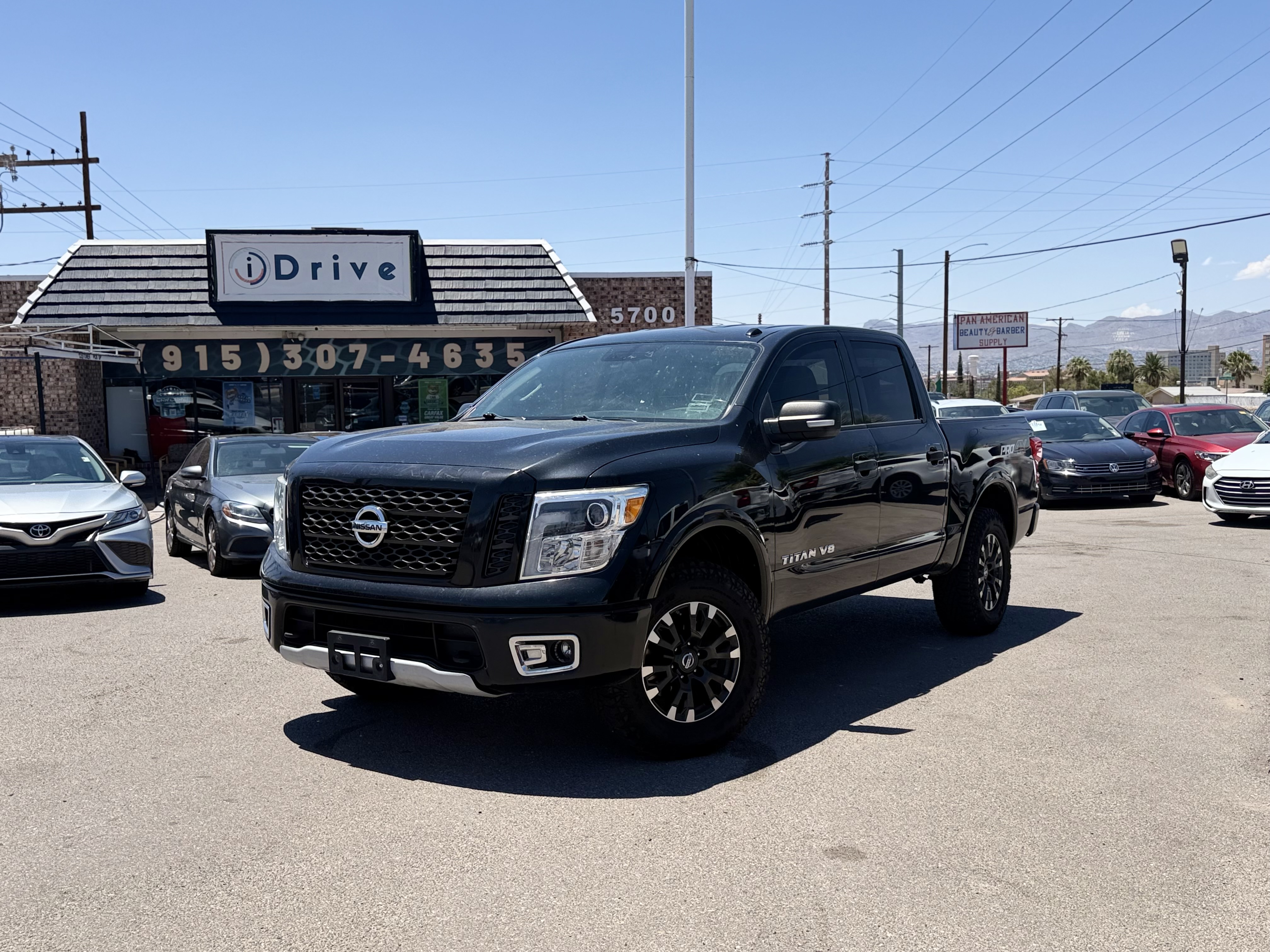 Black 2019 Nissan Titan Pickup Truck Four-Wheel Drive Automatic