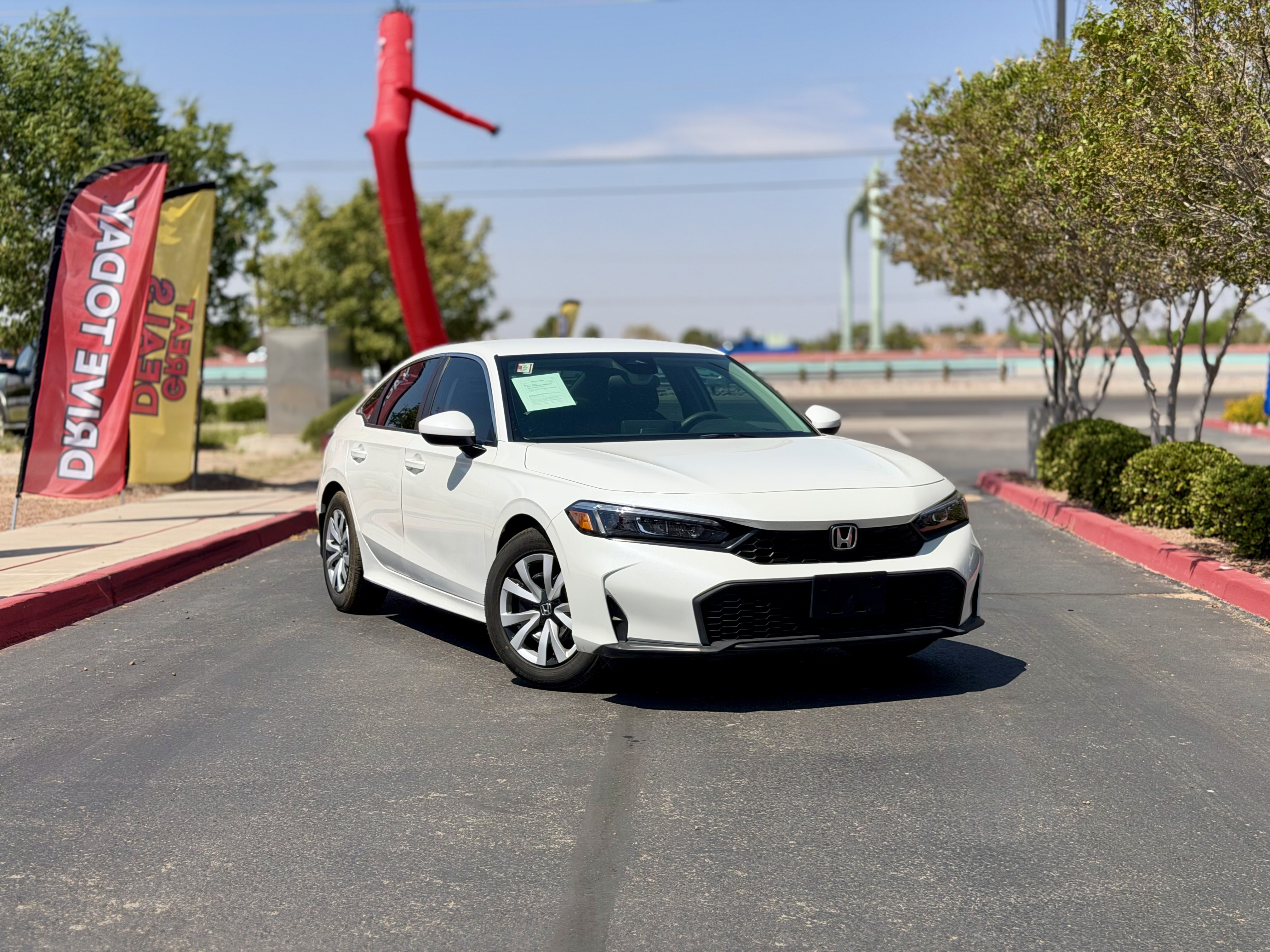 White 2025 Honda Civic Sedan Front-Wheel Drive Automatic